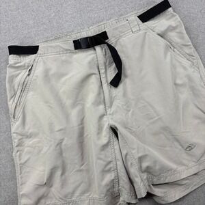 Columbia Shorts GRT Omni‎ Dry Mens XL Beige Nylon Outdoor Hiking Belted Pockets